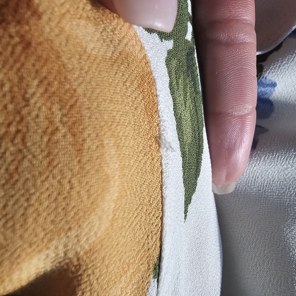 Floral Slip Midi Dress in Cream with Yellow & Red Blooms - Picture 9 of 9